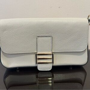Elegant off White Leather Women's Bag made in Italy Divina Firenze